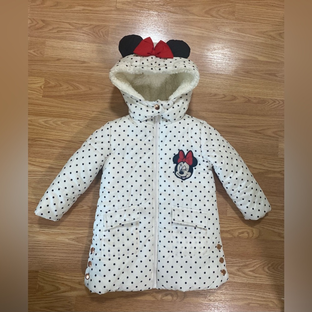 Disney Minnie Mouse Toddler Girls Puffer Jacket,